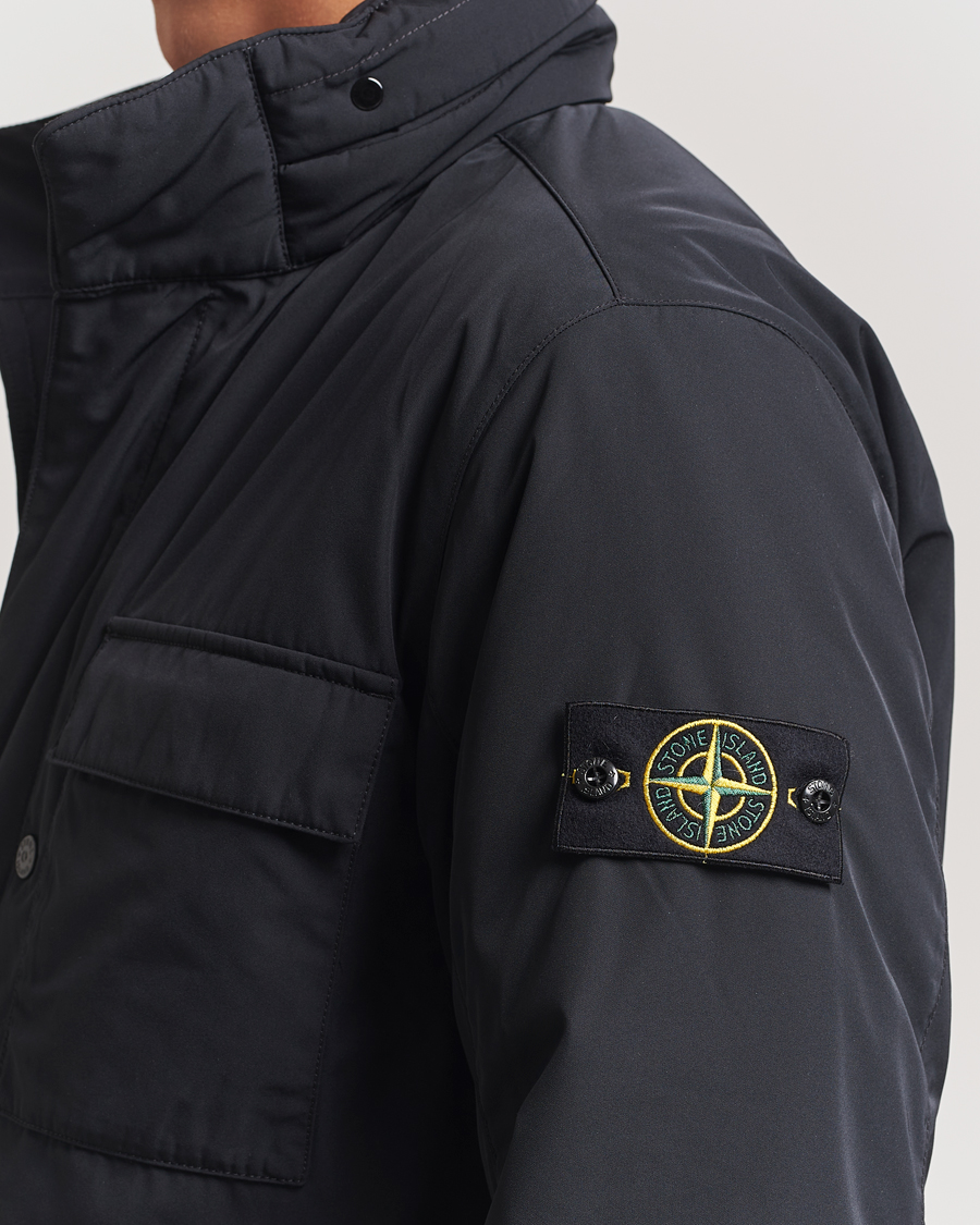 Herr | Jackor | Stone Island | Micro Twill Padded Field Jacket Black