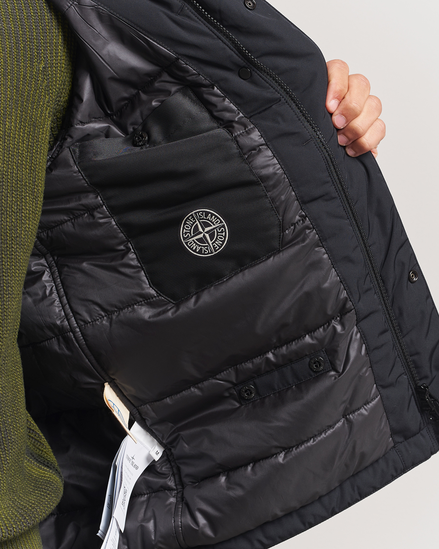 Herr | Jackor | Stone Island | Micro Twill Padded Field Jacket Black