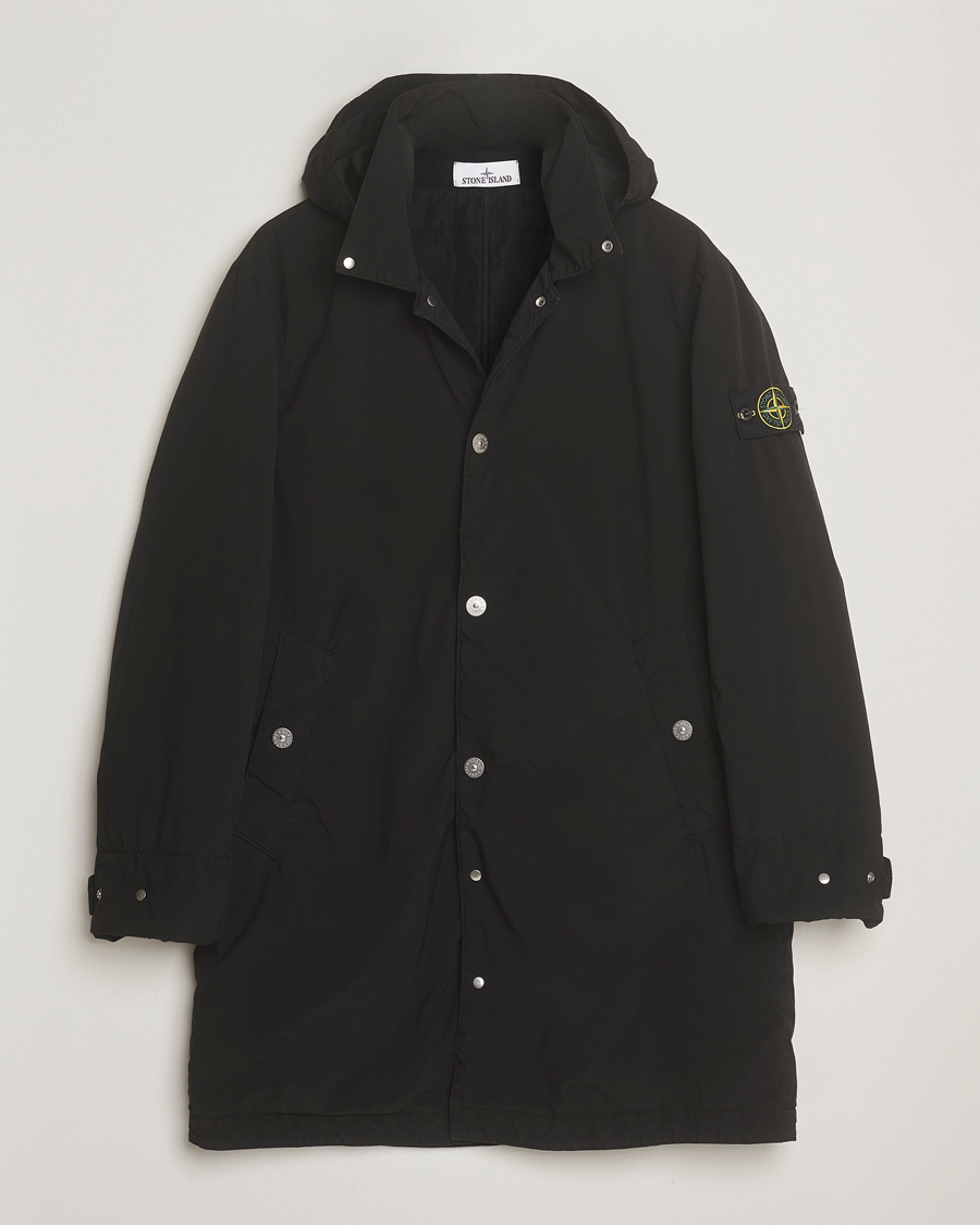 Herr | Jackor | Stone Island | Light Compact Padded Hood Coat Black
