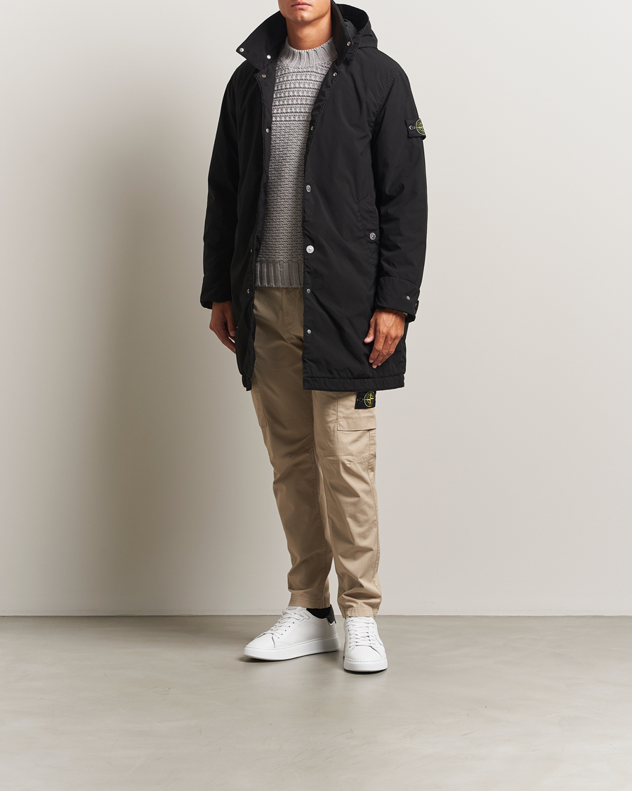 Herr | Jackor | Stone Island | Light Compact Padded Hood Coat Black