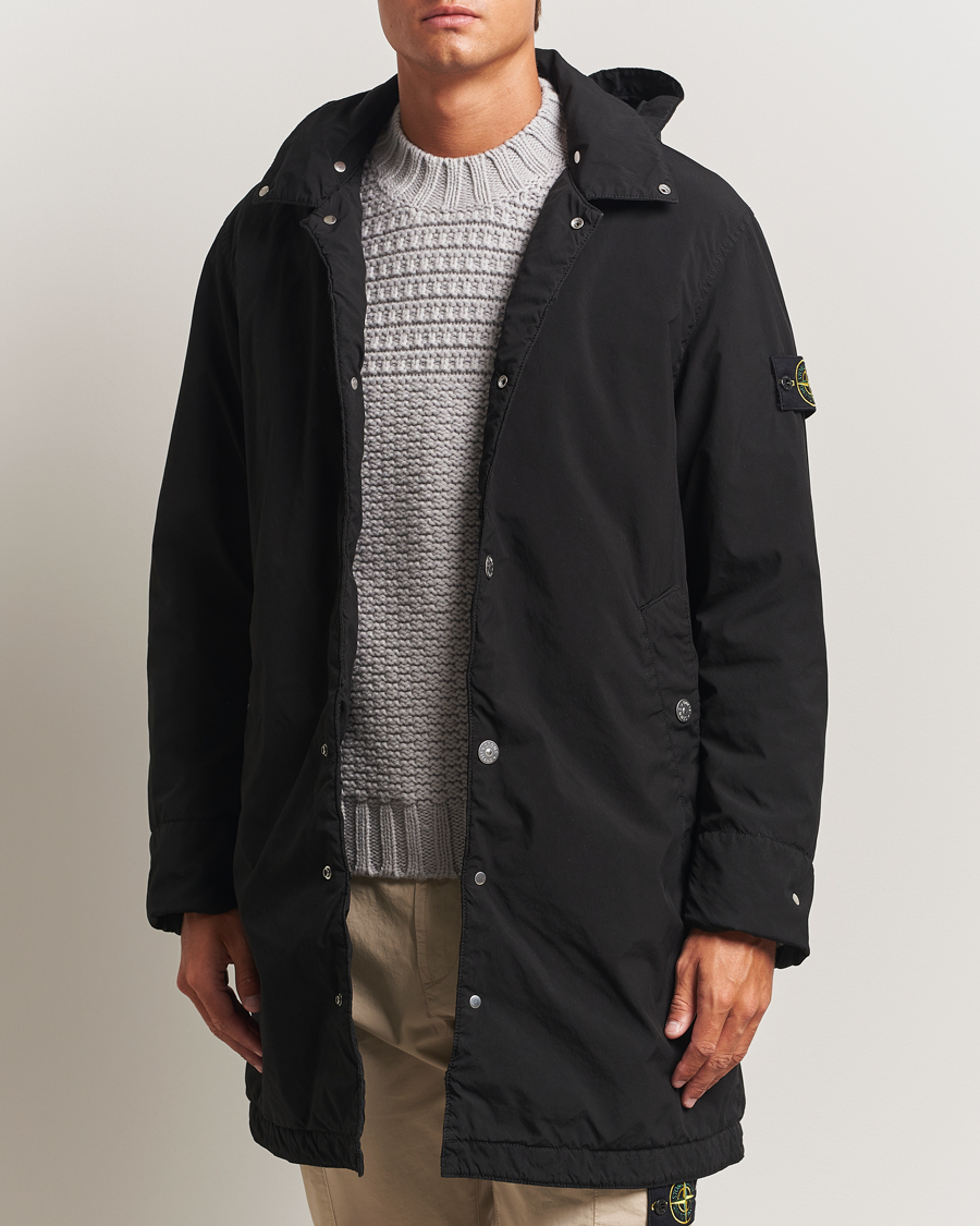 Herr | Jackor | Stone Island | Light Compact Padded Hood Coat Black