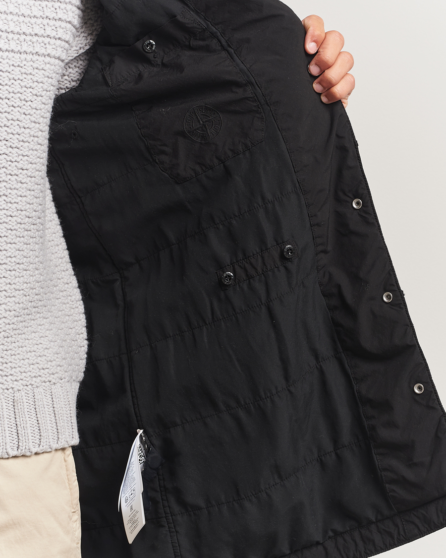 Herr | Jackor | Stone Island | Light Compact Padded Hood Coat Black