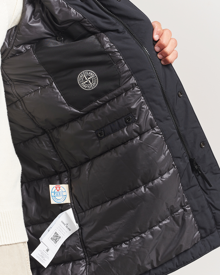 Herr | Jackor | Stone Island | Micro Twill Primaloft Padded Coat Black