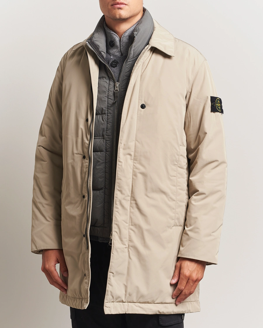 Herr | Jackor | Stone Island | Micro Twill Primaloft Padded Coat Beige