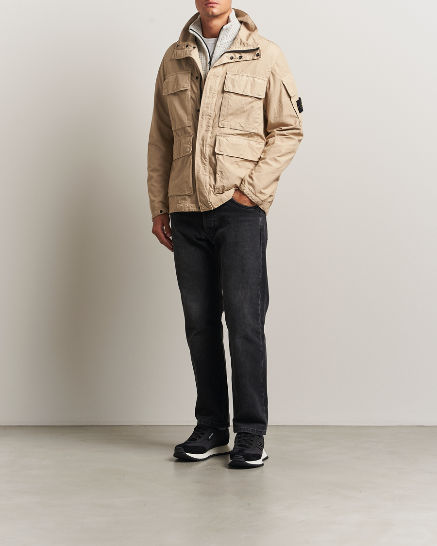 Herr | Jackor | Stone Island | Canvas Weave Cotton Field Jacket Beige