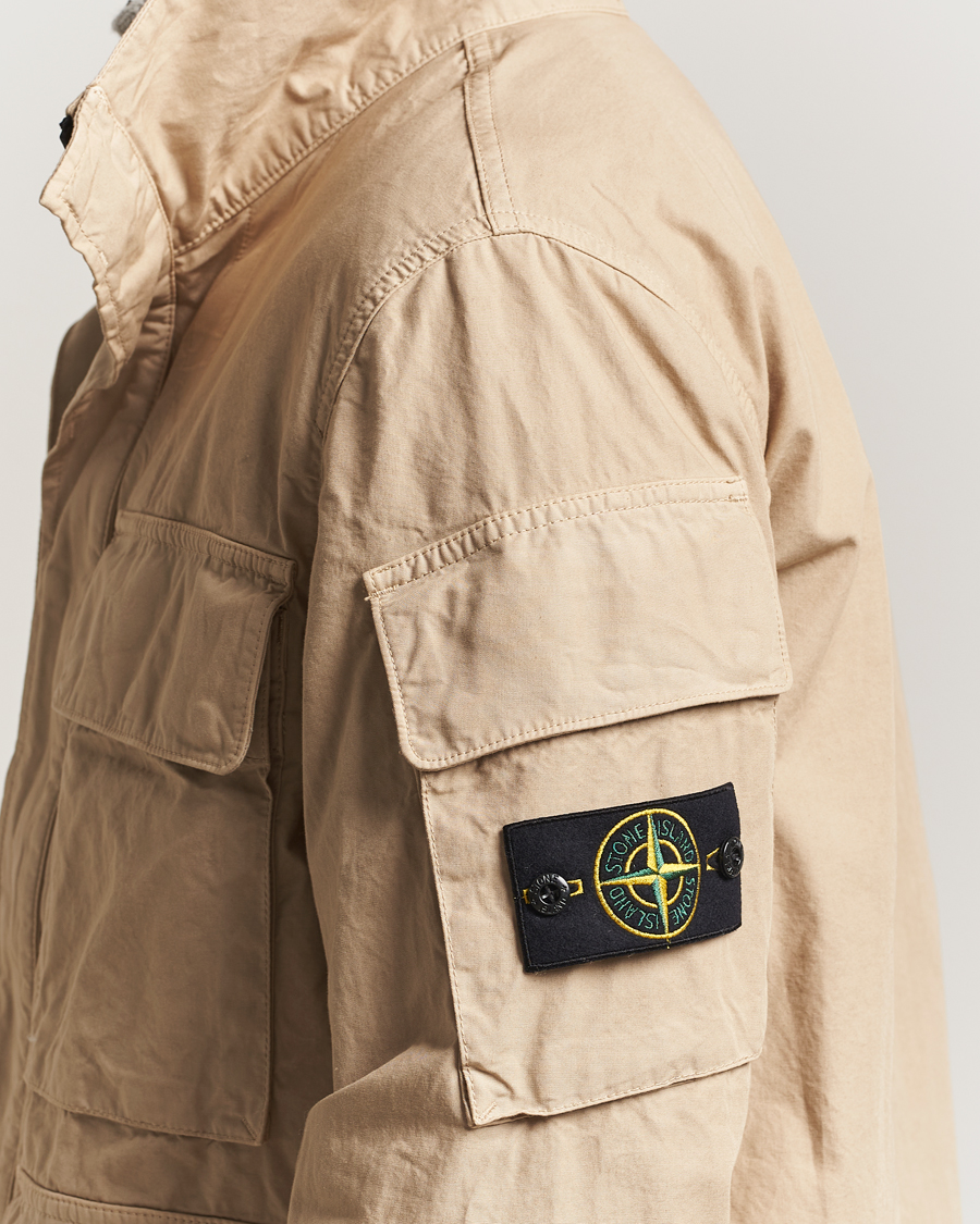 Herr | Jackor | Stone Island | Canvas Weave Cotton Field Jacket Beige