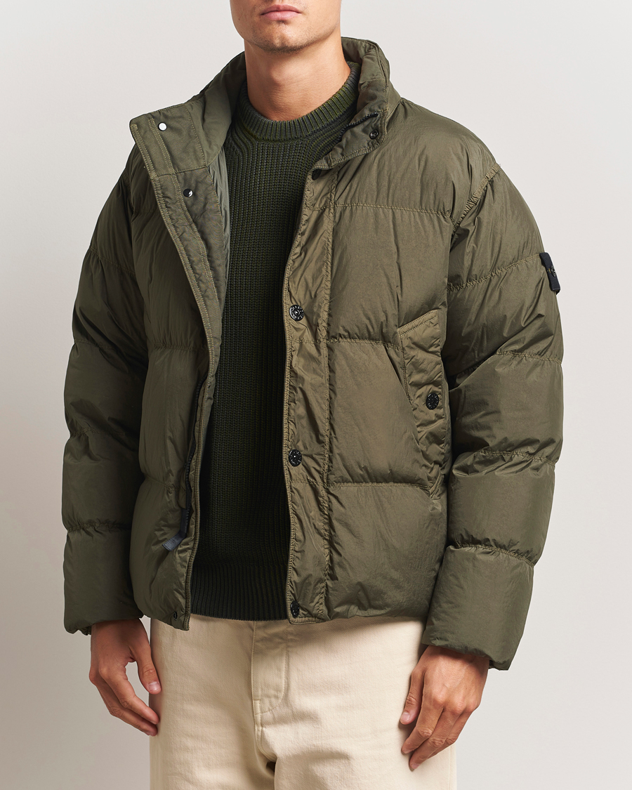 Herr | Jackor | Stone Island | Crinkle Reps Down Jacket Military Green