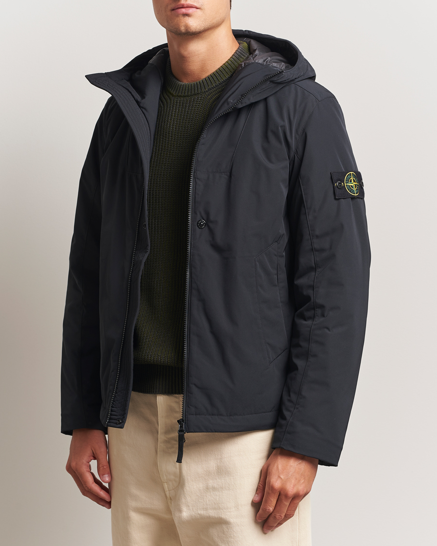 Herr | Jackor | Stone Island | Micro Twill Primaloft Padded Hood Jacket Black