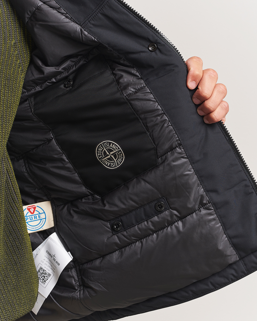 Herr | Jackor | Stone Island | Micro Twill Primaloft Padded Hood Jacket Black