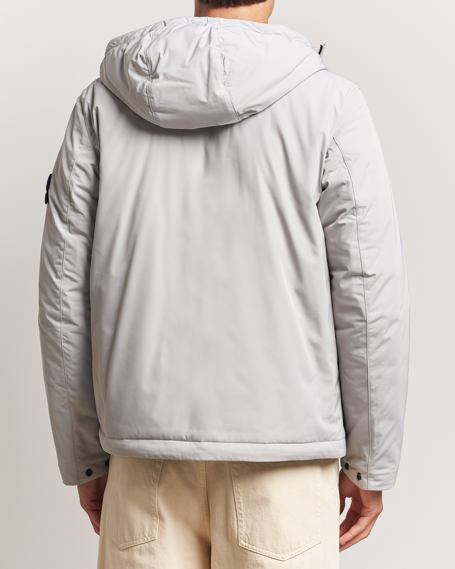 Herr | Jackor | Stone Island | Micro Twill Primaloft Padded Hood Jacket Pearl Grey