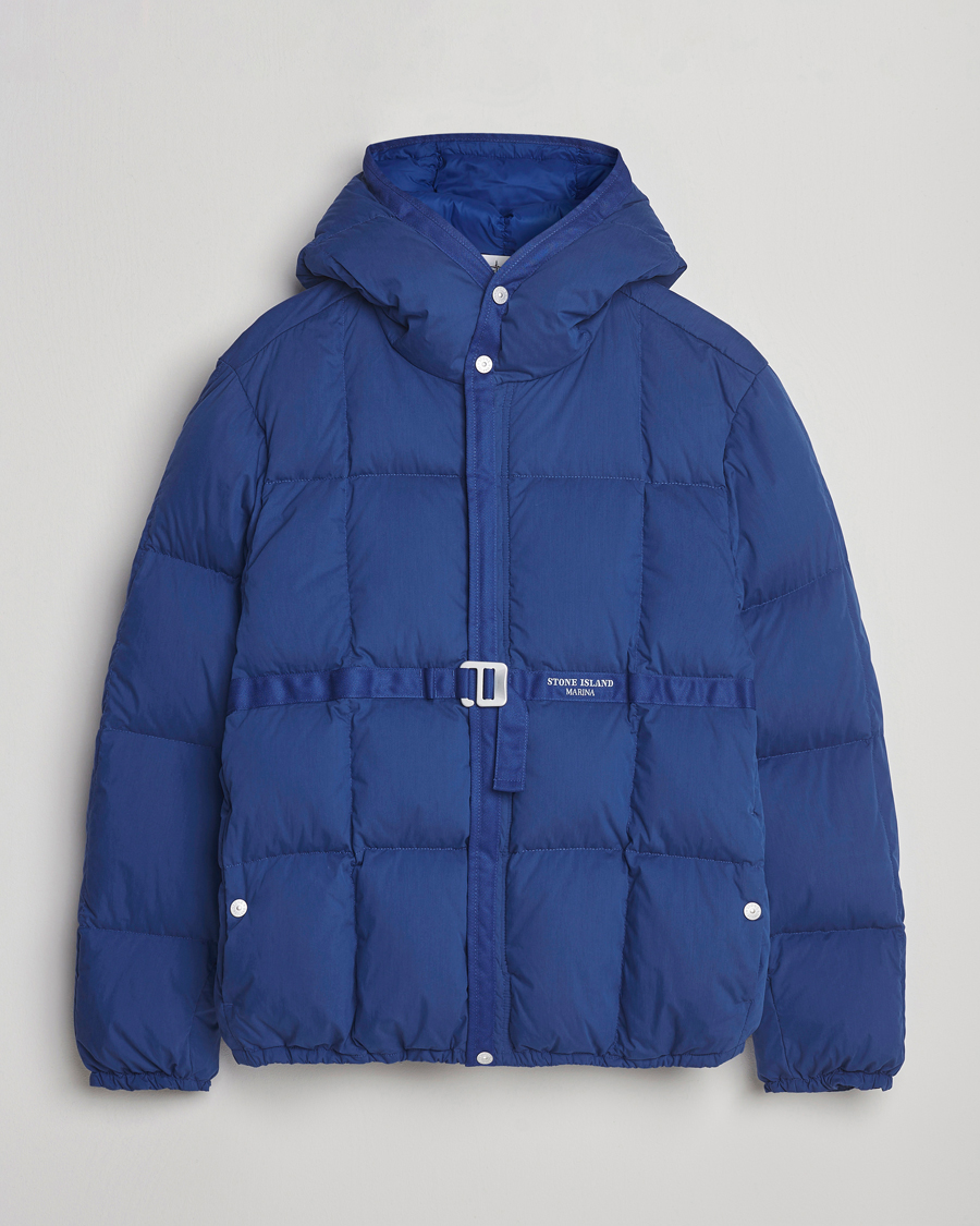 Herr | Jackor | Stone Island | Marina Cotton/Nylon Tela Down Jacket Bright Blue