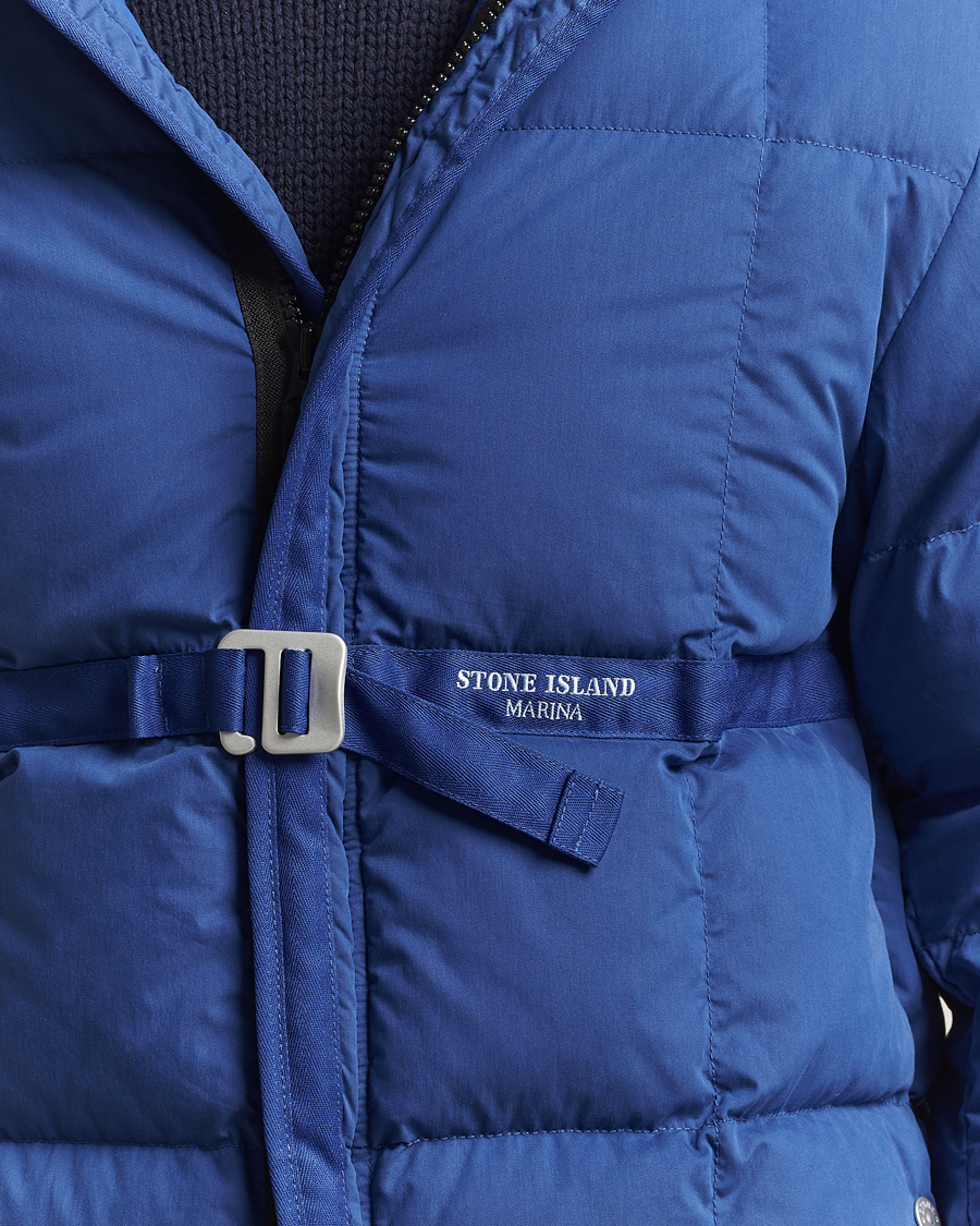 Herr | Jackor | Stone Island | Marina Cotton/Nylon Tela Down Jacket Bright Blue