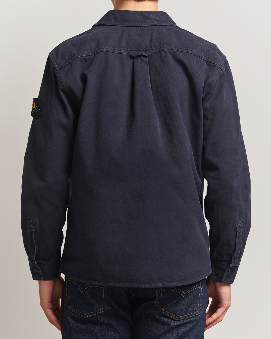 Herr | Skjortor | Stone Island | Organic Panama Cotton Overshirt Ink