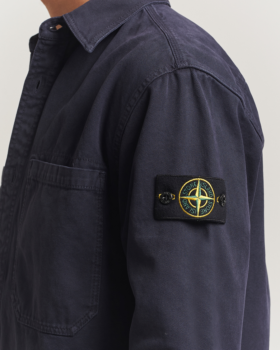 Herr | Skjortor | Stone Island | Organic Panama Cotton Overshirt Ink
