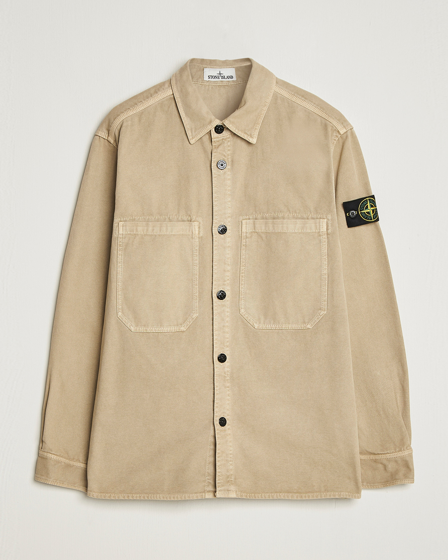 Herr | Skjortor | Stone Island | Organic Panama Cotton Overshirt Desert