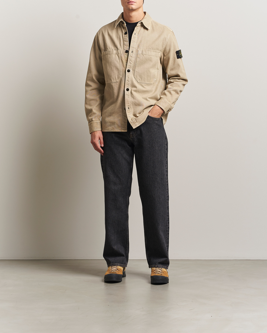 Herr | Skjortor | Stone Island | Organic Panama Cotton Overshirt Desert