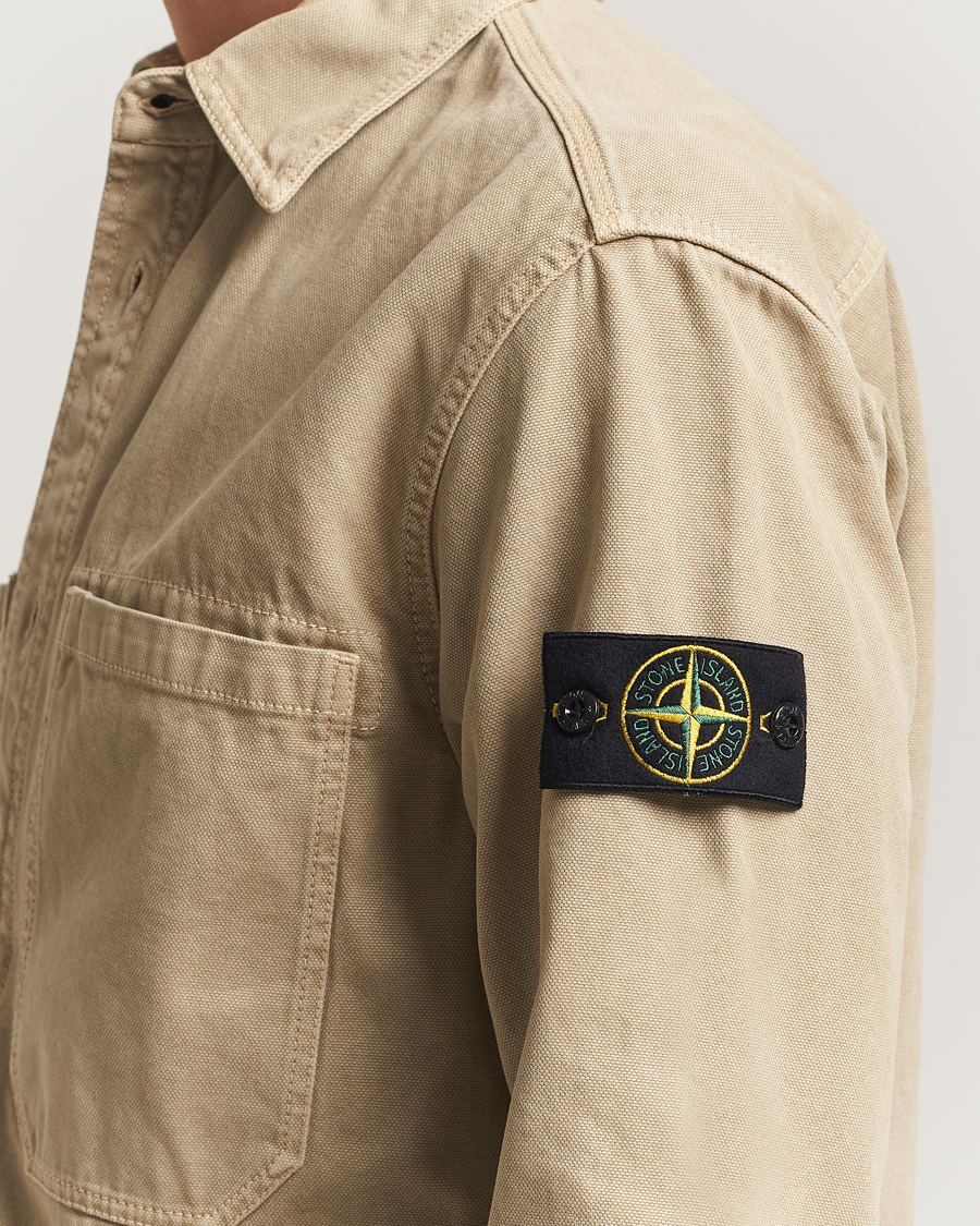 Herr | Skjortor | Stone Island | Organic Panama Cotton Overshirt Desert