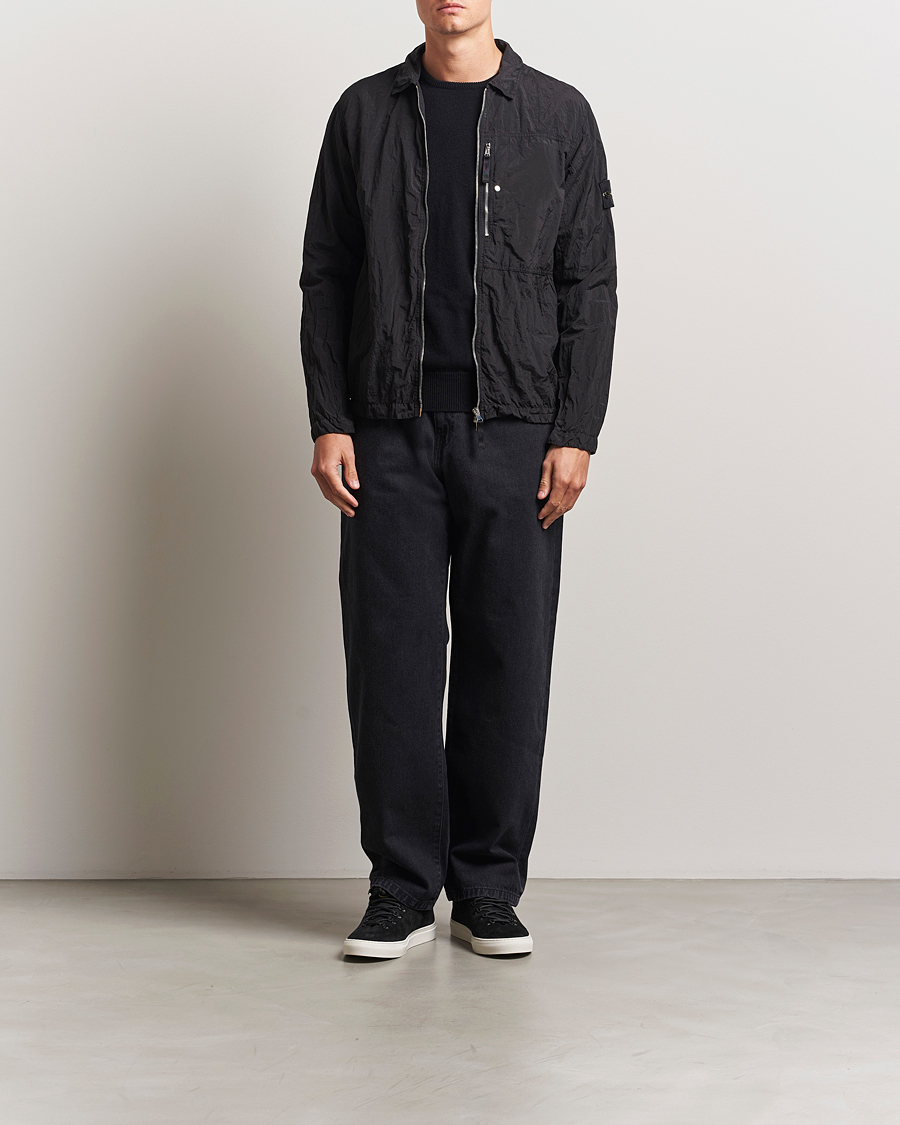Herr | Skjortor | Stone Island | Nylon Metal Zip Overshirt Black