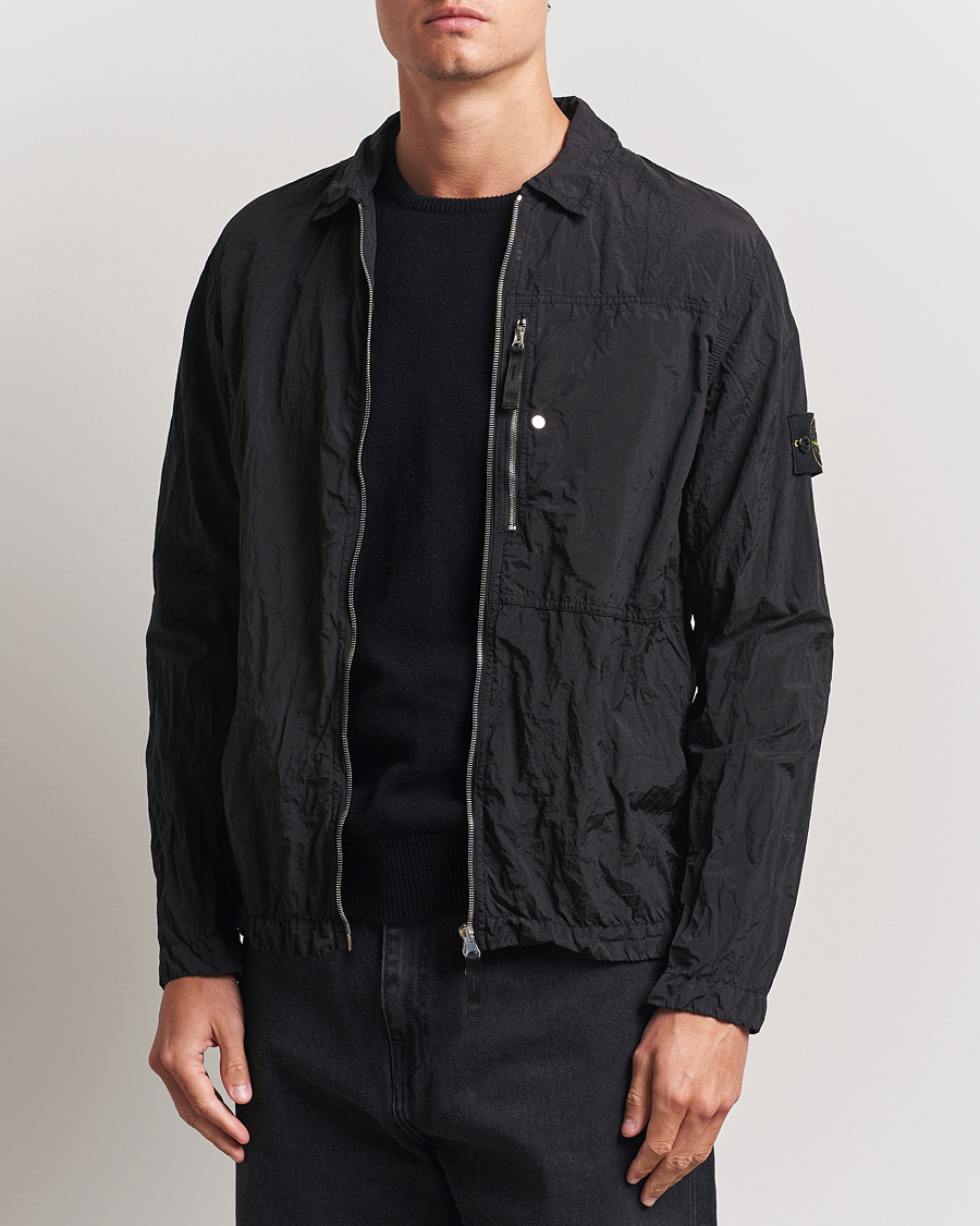 Herr | Skjortor | Stone Island | Nylon Metal Zip Overshirt Black