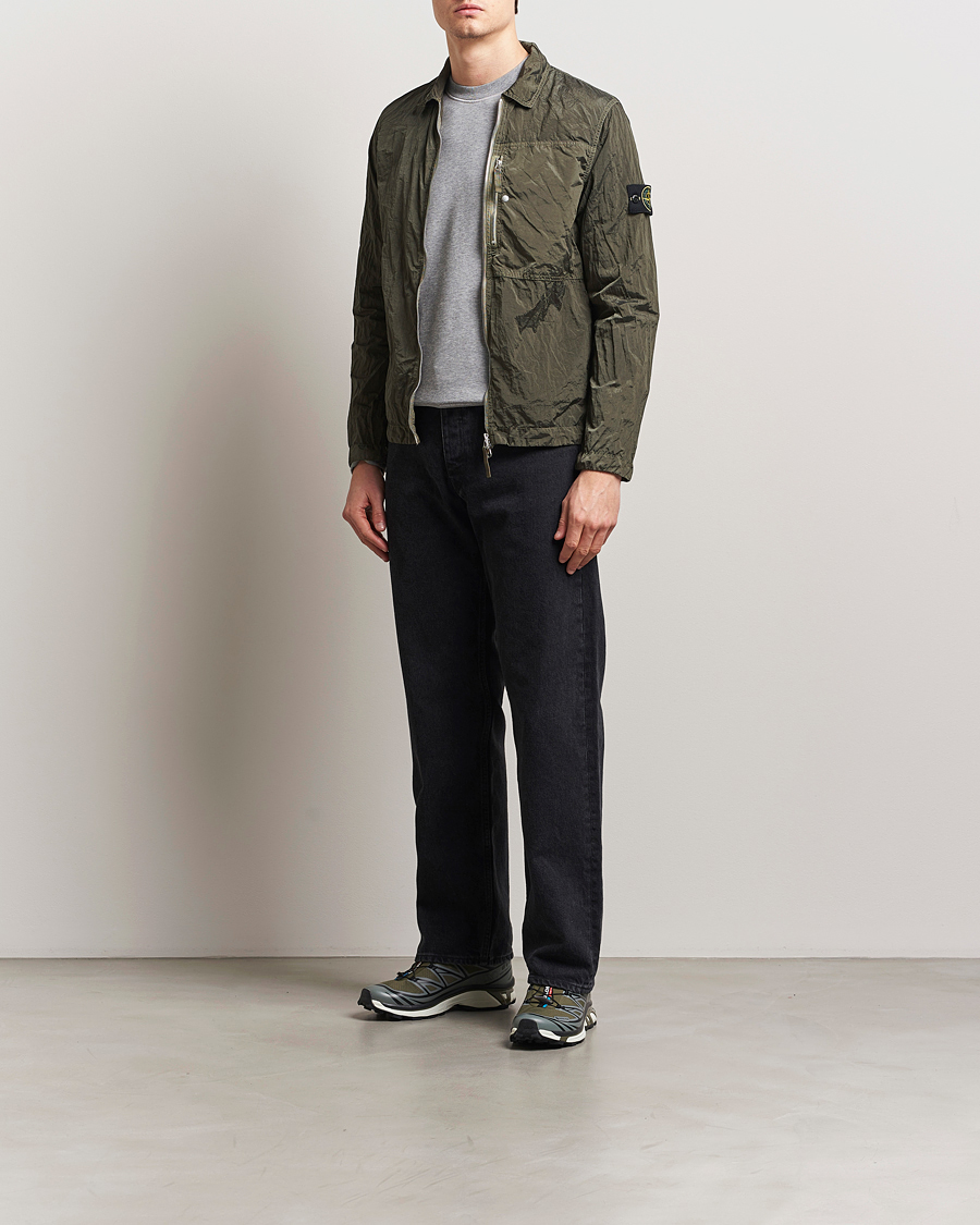 Herr | Skjortor | Stone Island | Nylon Metal Zip Overshirt Military Green