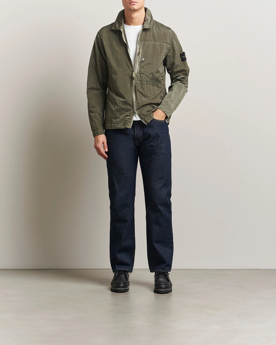 Herr | Skjortor | Stone Island | Nylon Metal Zip Overshirt Military Green