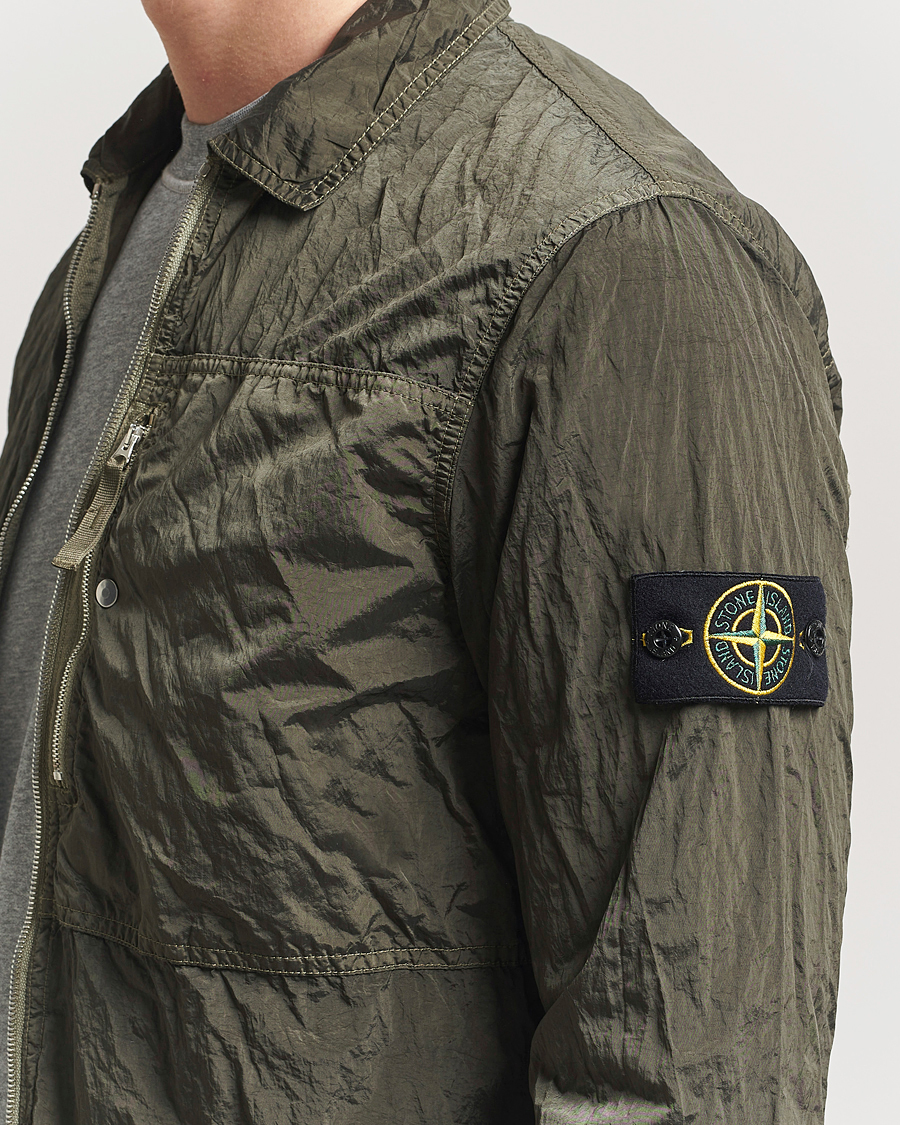 Herr | Skjortor | Stone Island | Nylon Metal Zip Overshirt Military Green