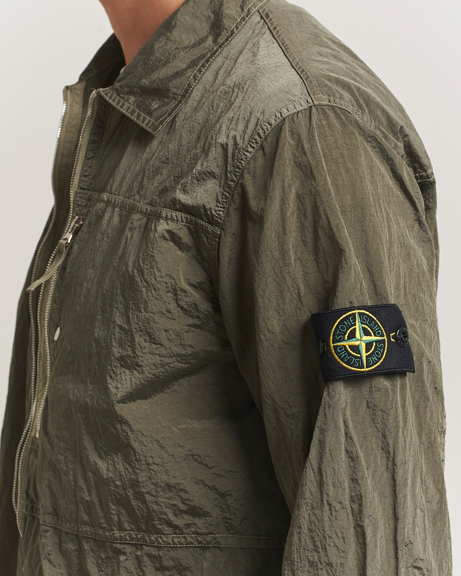 Herr | Skjortor | Stone Island | Nylon Metal Zip Overshirt Military Green