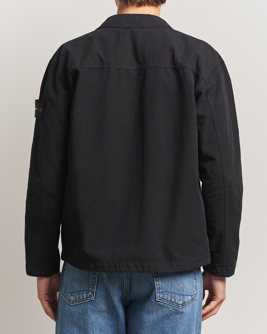 Herr | Skjortor | Stone Island | Organic Cotton Ripstop Overshirt Black