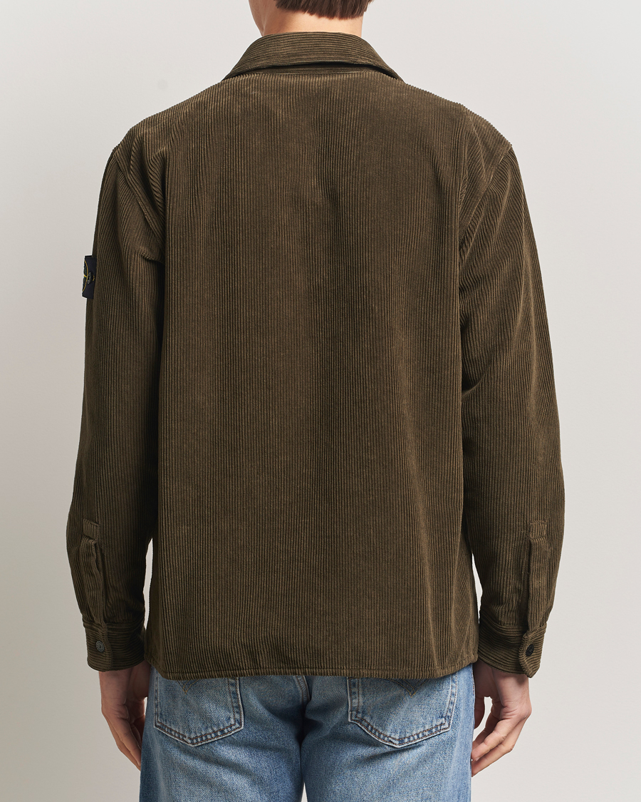 Herr | Skjortor | Stone Island | Organic Cotton Cord Overshirt Military Green
