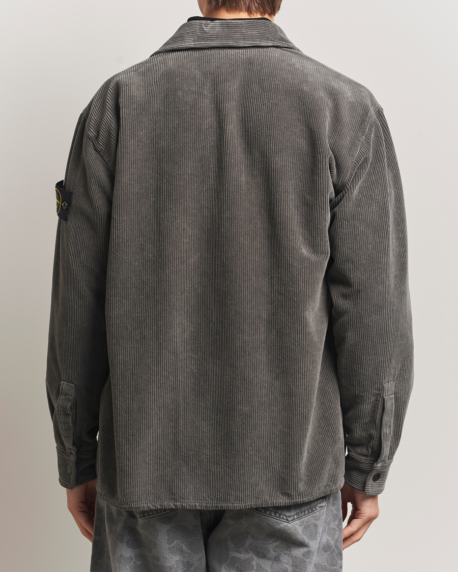 Herr | Skjortor | Stone Island | Organic Cotton Cord Overshirt Grey