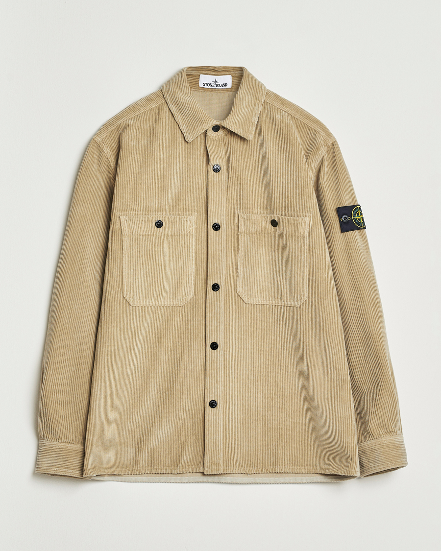 Herr | Skjortor | Stone Island | Organic Cotton Cord Overshirt Beige