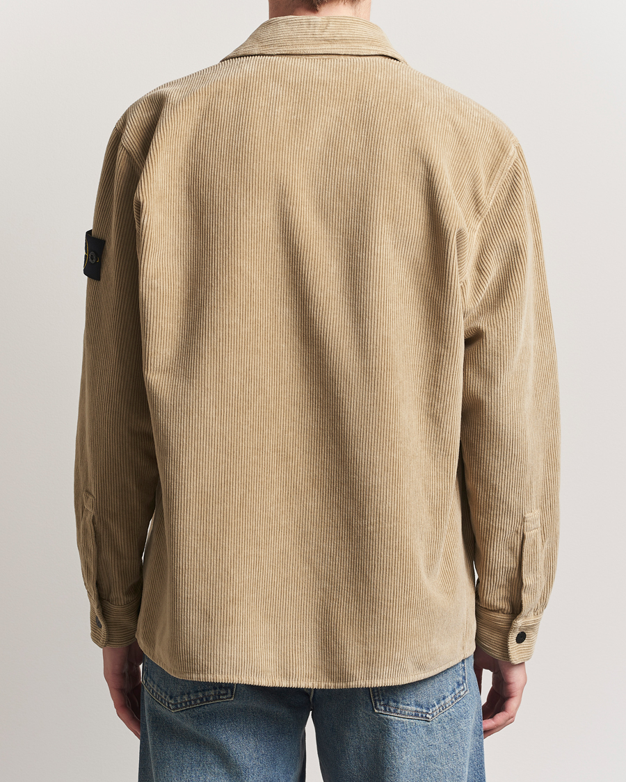 Herr | Skjortor | Stone Island | Organic Cotton Cord Overshirt Beige