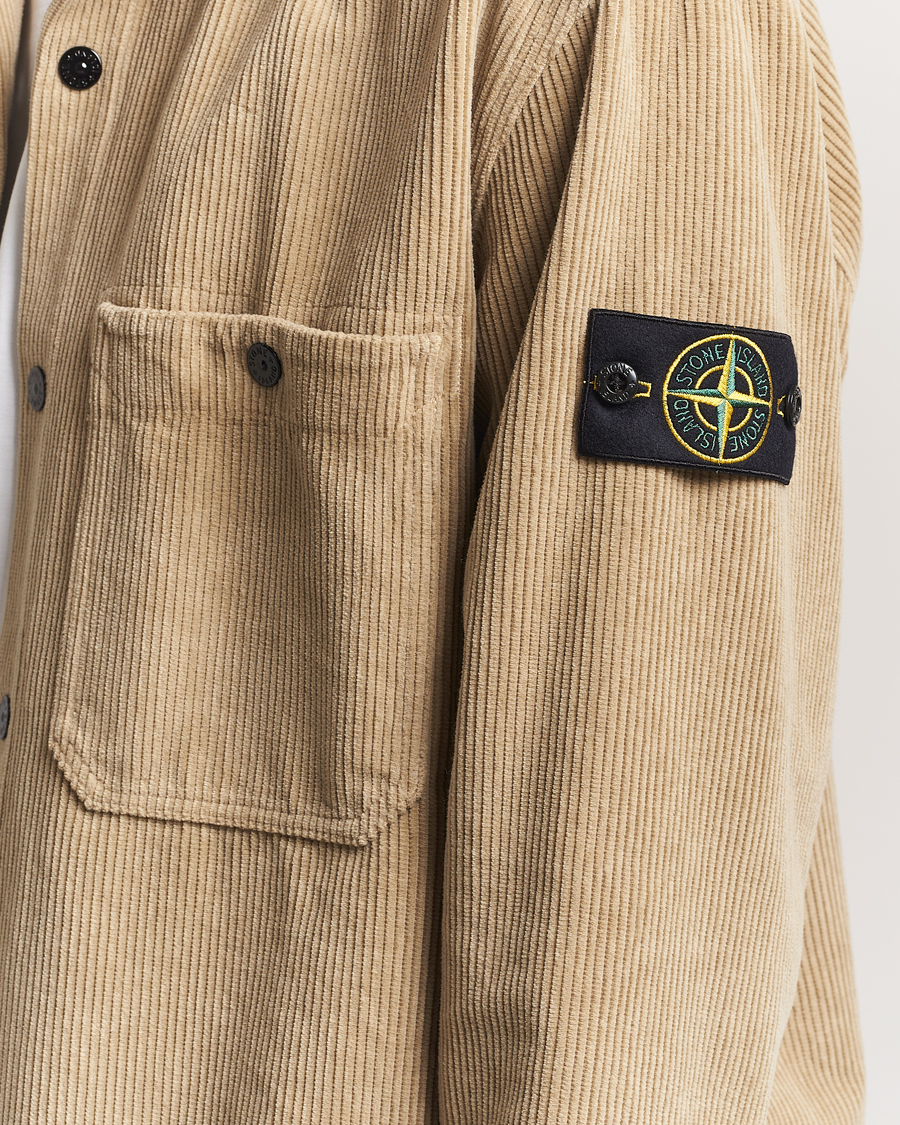 Herr | Skjortor | Stone Island | Organic Cotton Cord Overshirt Beige