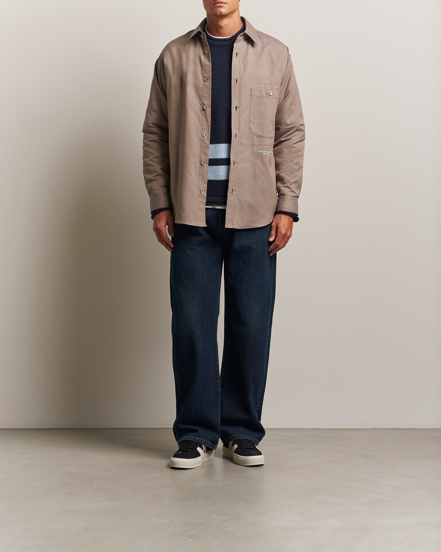 Herr | Skjortor | Stone Island | Marina Organic Oxford Cotton Shirt Tobacco