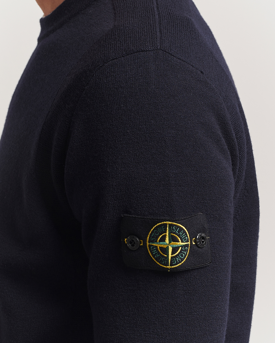 Herr | Tröjor | Stone Island | Stretch Wool Knitted Jumper Navy
