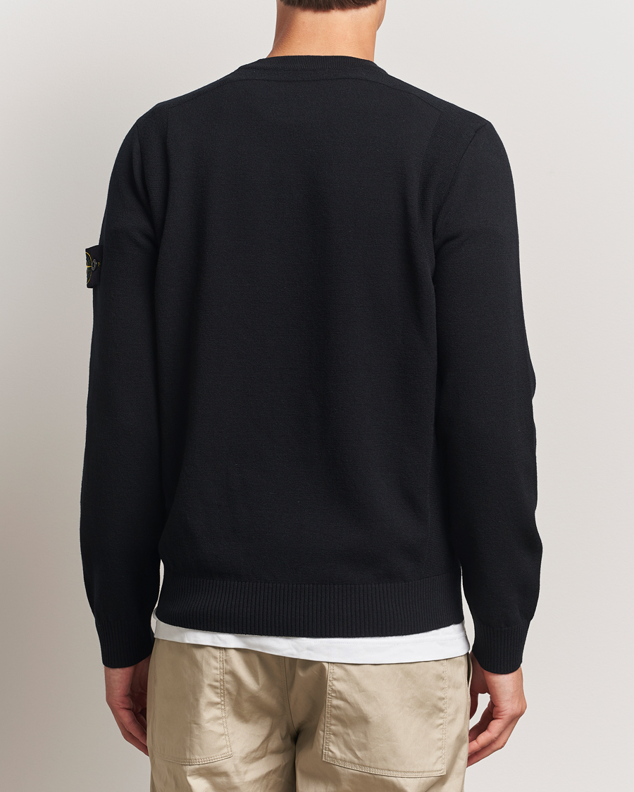 Herr | Tröjor | Stone Island | Stretch Wool Knitted Jumper Black