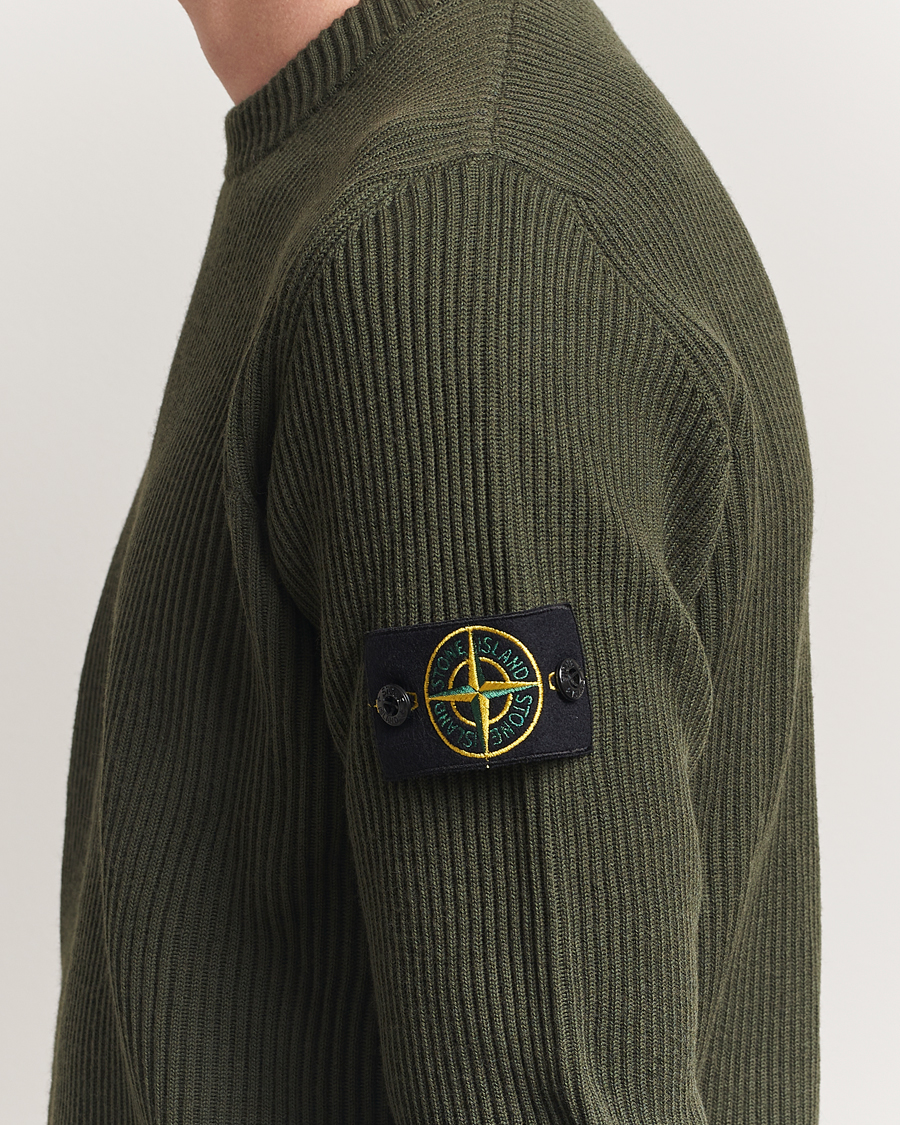 Herr | Tröjor | Stone Island | Full Rib Crewneck Military Green