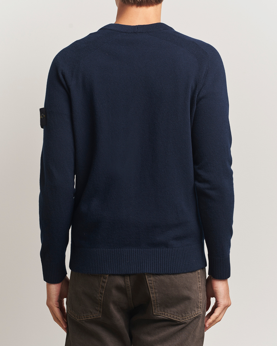 Herr | Tröjor | Stone Island | Knitted Geelong Wool Cardigan Navy
