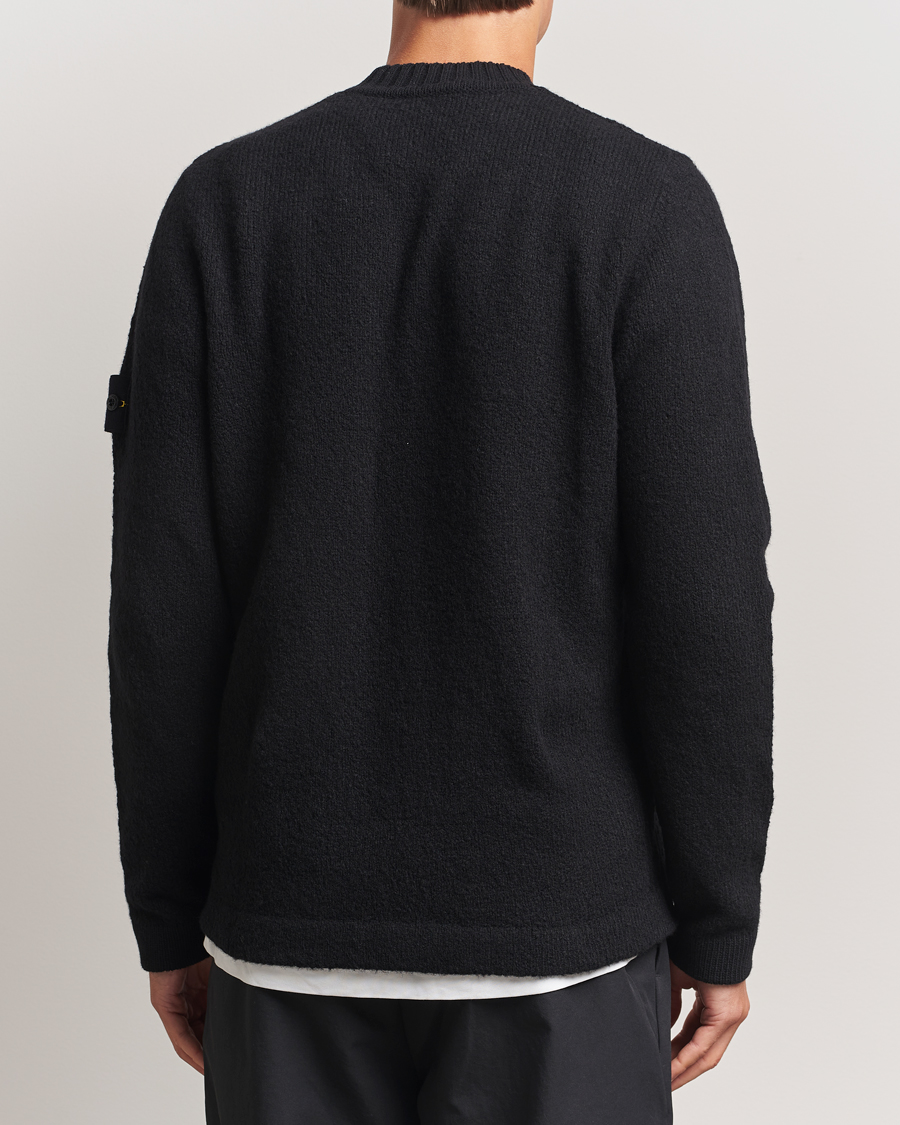 Herr | Tröjor | Stone Island | Brushed Knitted Wool Crew Neck Black
