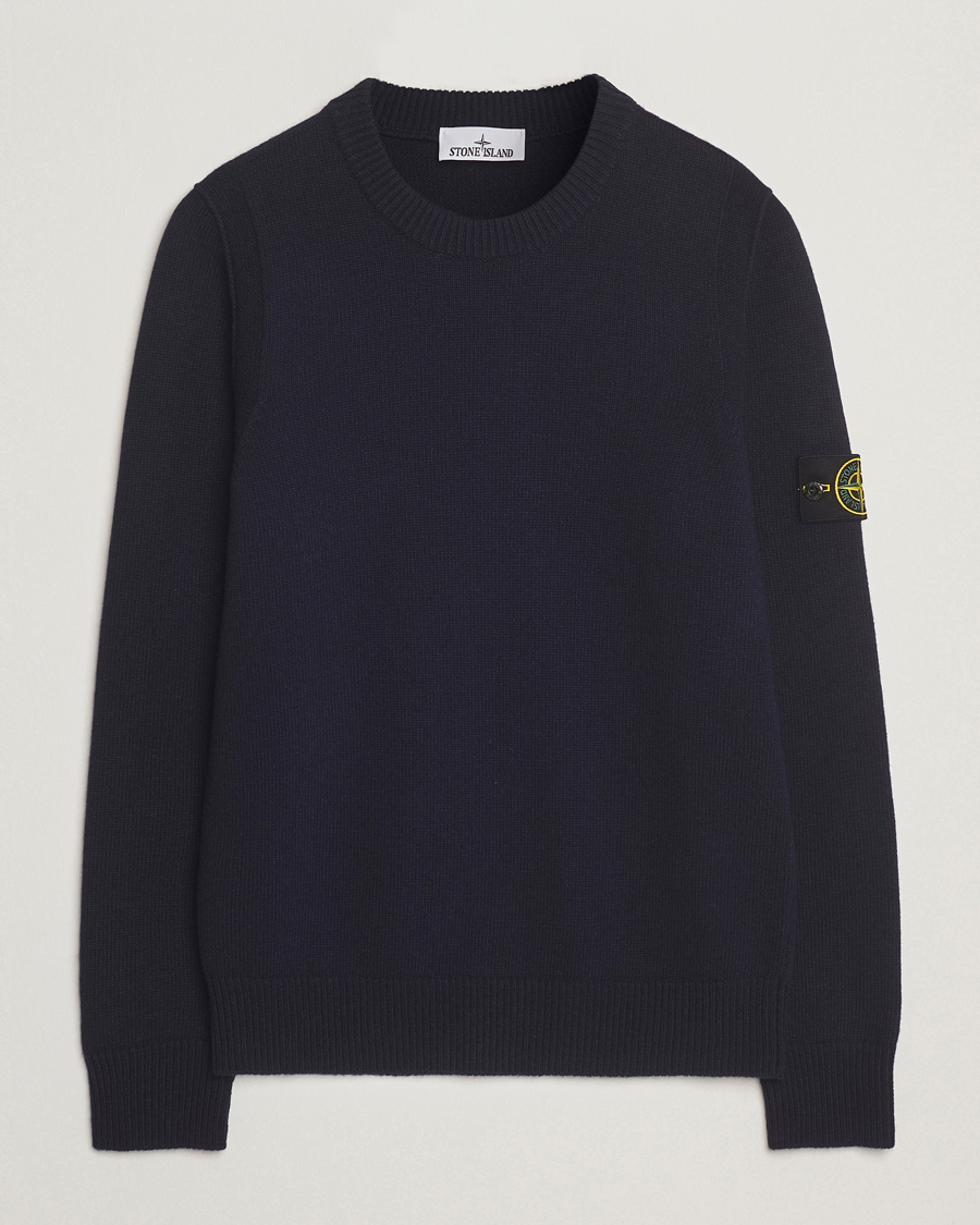 Herr | Tröjor | Stone Island | Knitted Lambswool Crew Neck Navy