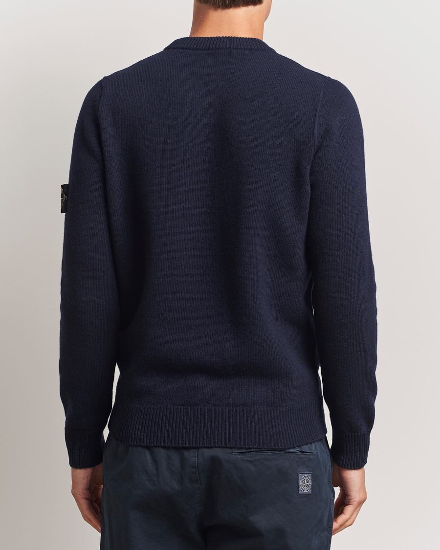 Herr | Tröjor | Stone Island | Knitted Lambswool Crew Neck Navy