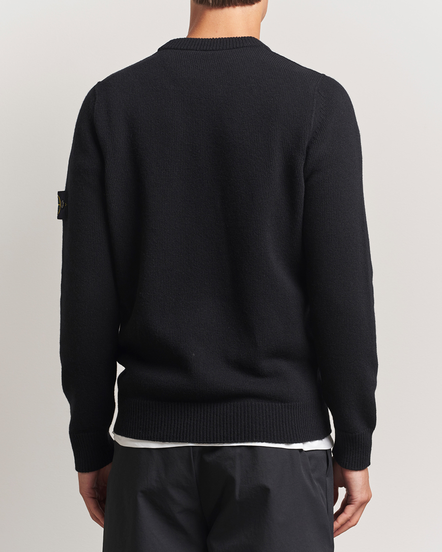 Herr | Tröjor | Stone Island | Knitted Lambswool Crew Neck Black