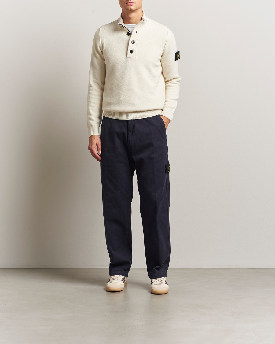Herr | Byxor | Stone Island | Panama Cotton Old Effect Trousers Ink