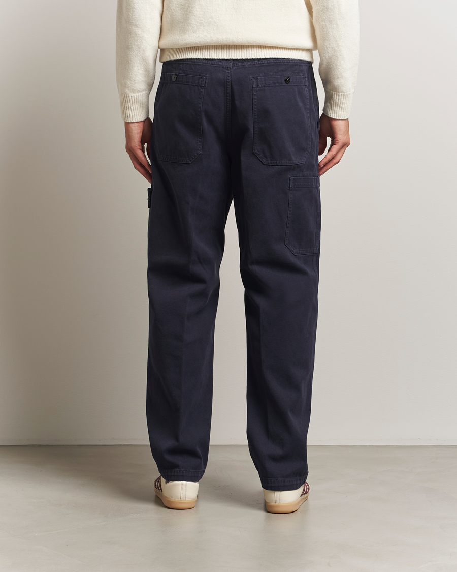 Herr | Byxor | Stone Island | Panama Cotton Old Effect Trousers Ink