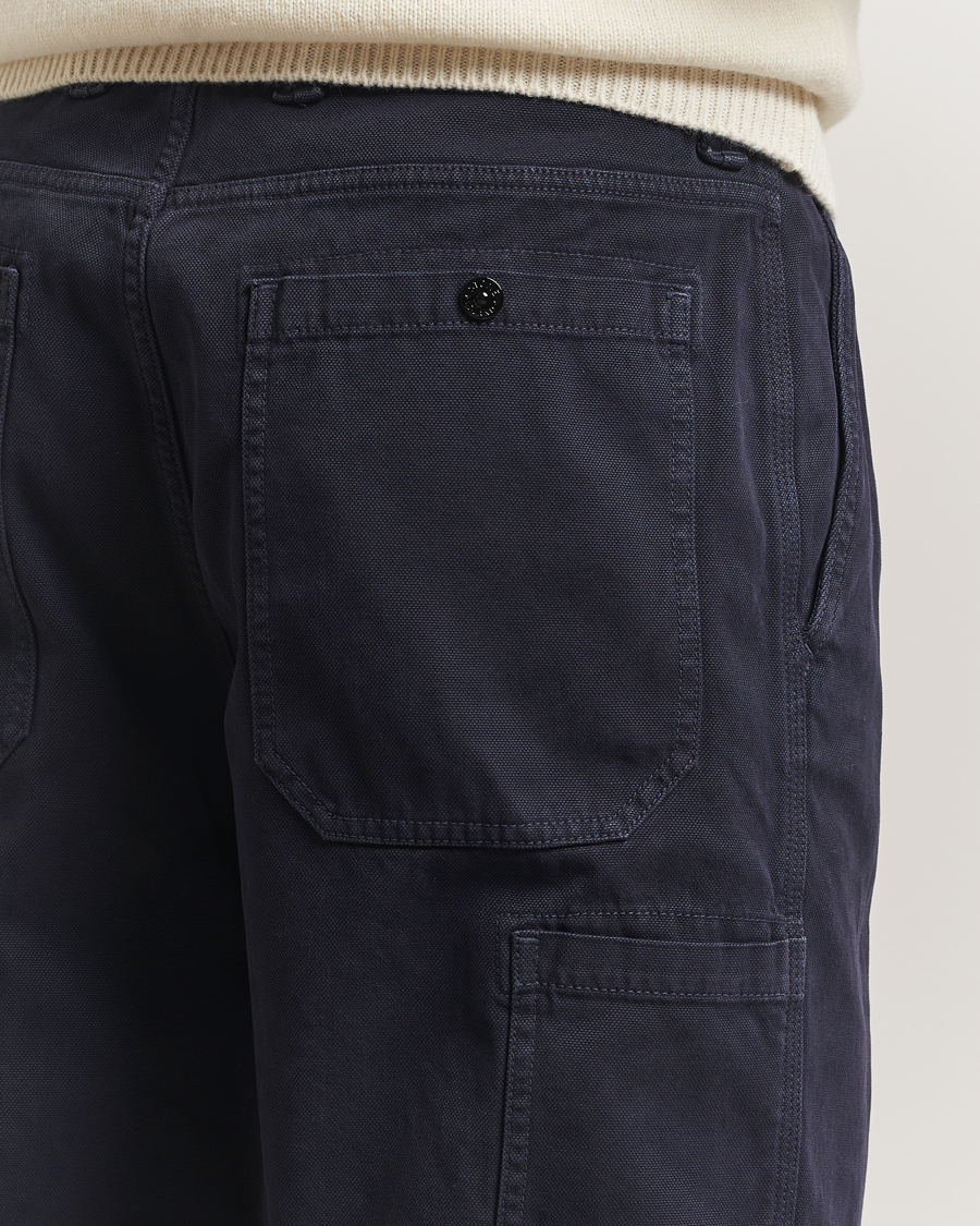 Herr | Byxor | Stone Island | Panama Cotton Old Effect Trousers Ink