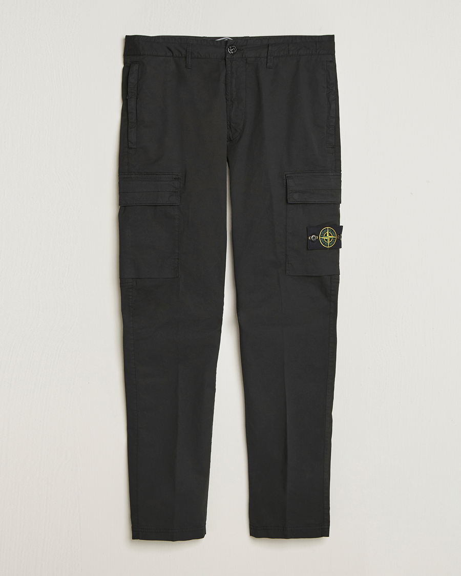 Herr | Byxor | Stone Island | Supima Cotton Stretch Cargo Trousers Black