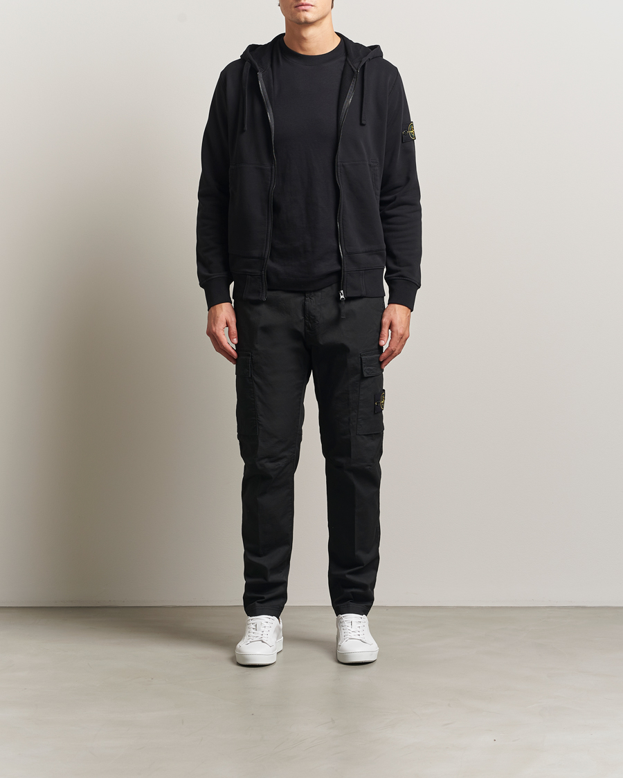 Herr | Byxor | Stone Island | Supima Cotton Stretch Cargo Trousers Black