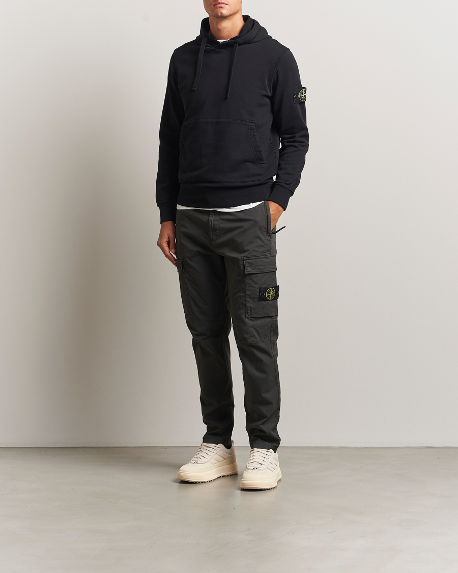 Herr | Byxor | Stone Island | Supima Cotton Stretch Cargo Trousers Lead Grey