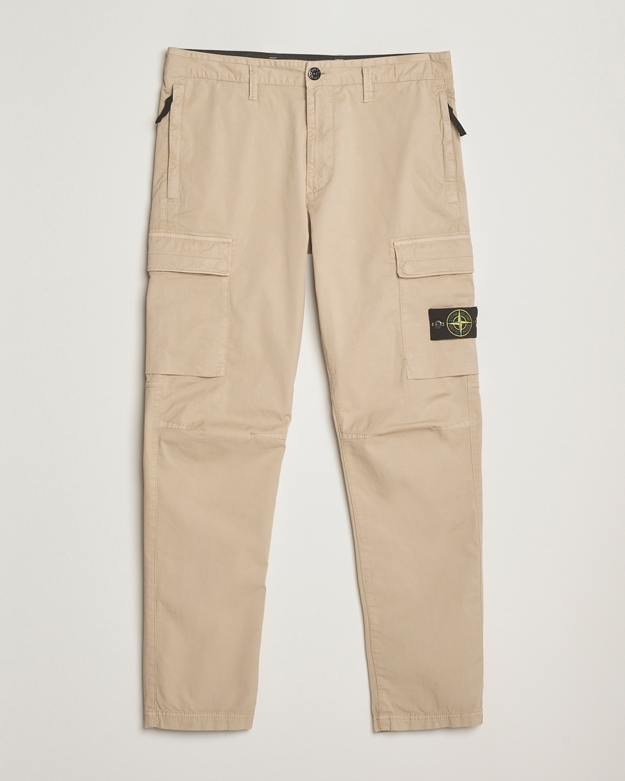 Herr | Byxor | Stone Island | Supima Cotton Stretch Cargo Trousers Desert