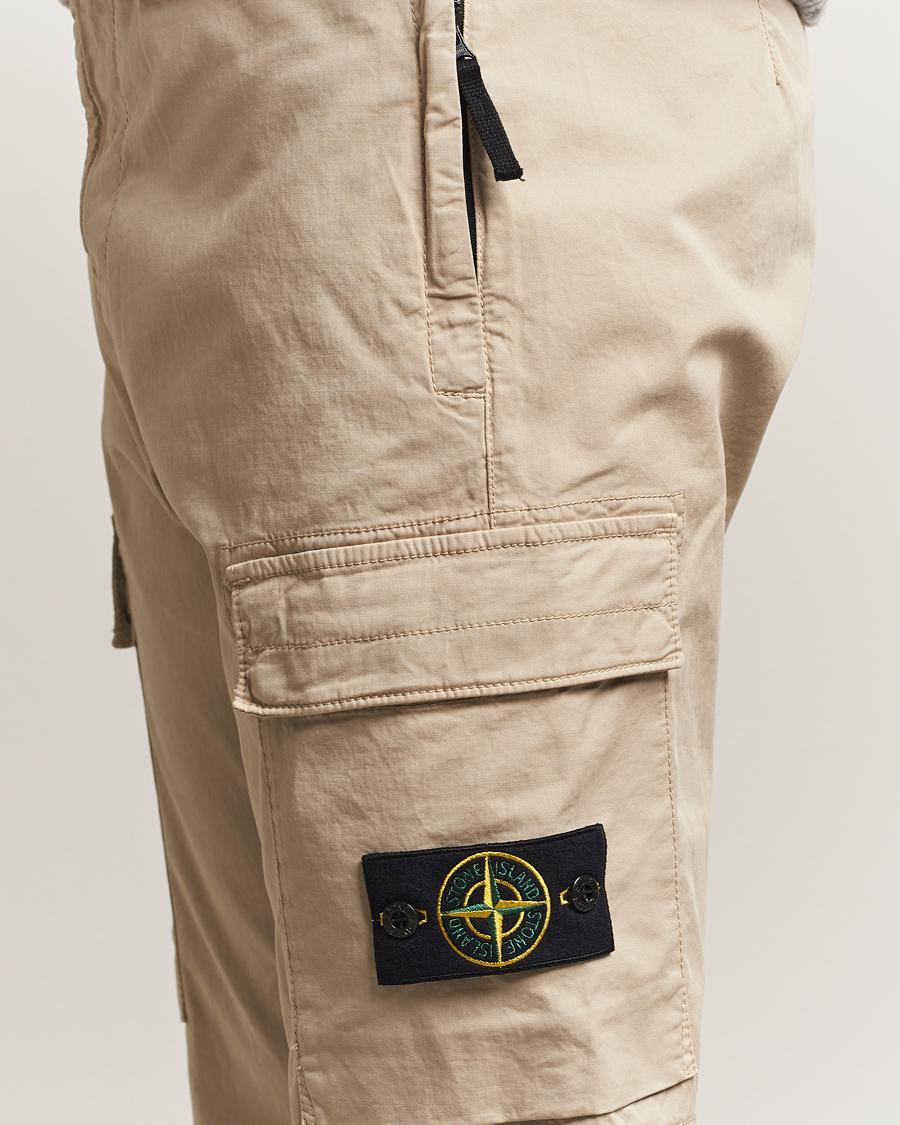 Herr | Byxor | Stone Island | Supima Cotton Stretch Cargo Trousers Desert